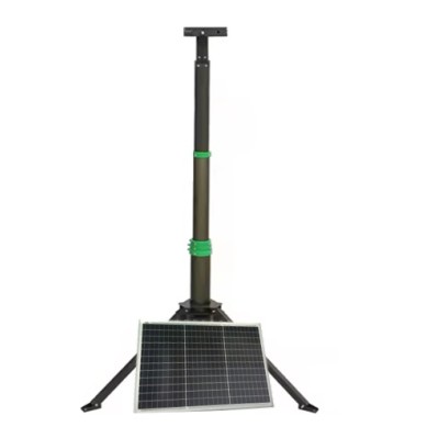 MÁSTIL TELESCÓPICO PORTÁTIL CON BATERIA Y ALIMENTACIÓN SOLAR