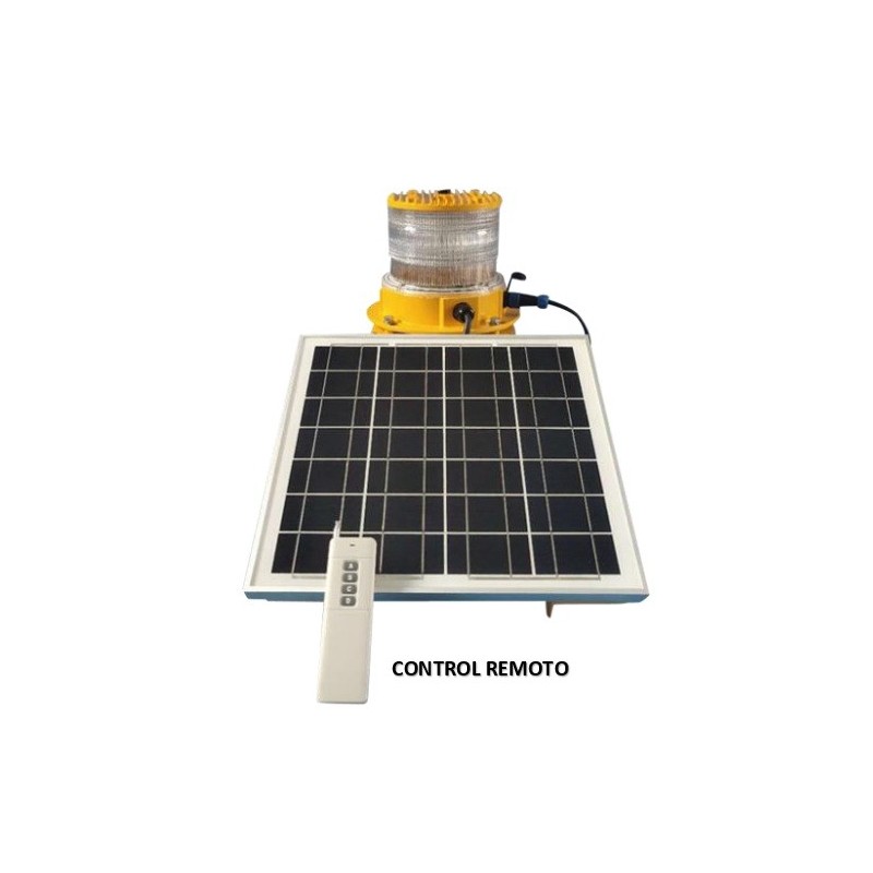 BALIZA SOLAR DE MEDIA INTENSIDAD TIPO C CON CONTROL REMOTO TK18