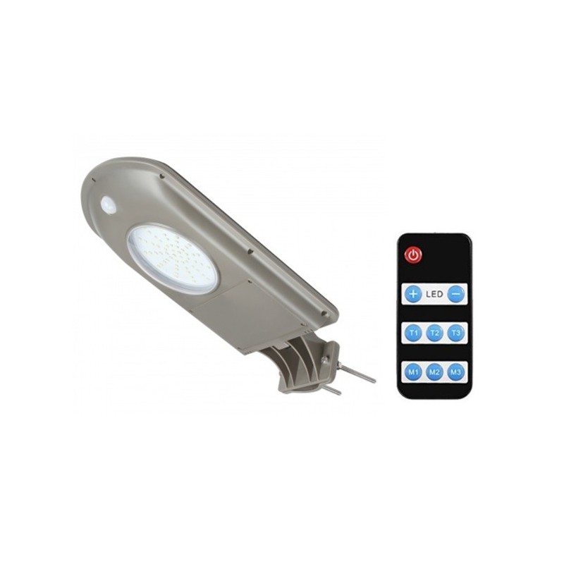 Foco solar de exterior LED con pincho Kira 5000k 50lm esférico en